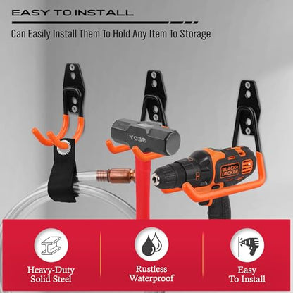 15 Piece Garage Wall Hooks with 3 Extension Straps (15 Count)