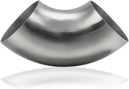 2.5 Inch 90° Mandrel Bend Elbow, SS304 Stainless Steel Bend Tube 90 Degree Exhaust Elbow Pipe - Thickness 16GA/0.65" for Car Modified Exhaust System, Stair Handrail (1 pcs)