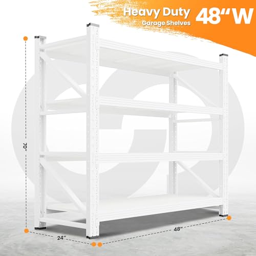 48” Wide Heavy Duty Metal Garage Shelving
