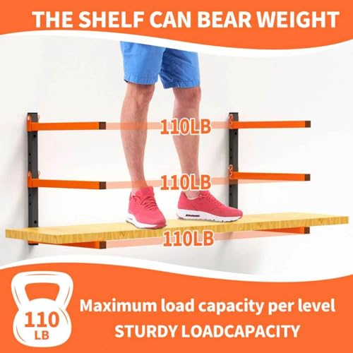 Heavy Duty Wall Mounted Lumber Storage Rack (4 Count)
