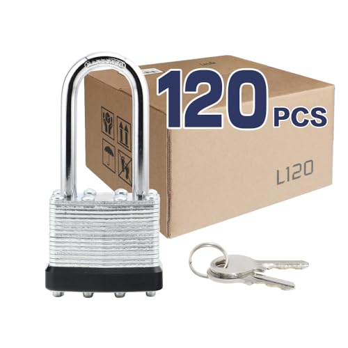 Laminated Keyed Alike Padlock 120 Pack 1.6 (120 Count)