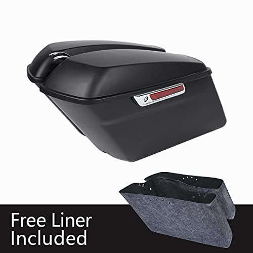 Motorcycle Saddlebags with Chrome Conversion Brackets Fit For Harley Softail Deluxe Heritage Softail 1984