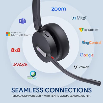 WH64 Mono Hybrid Wireless Headset with Mic DECT Dongle & Bluetooth