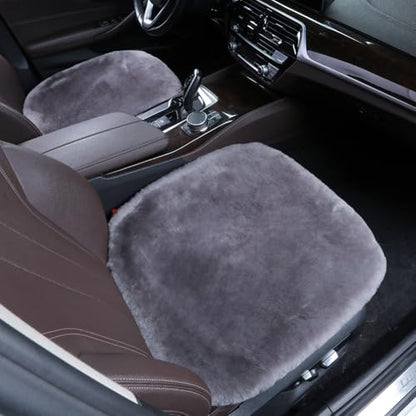 2 Pack Fuzzy Sheepskin Car Seat Covers for Soft Fur Wool Cushions (2 Count)