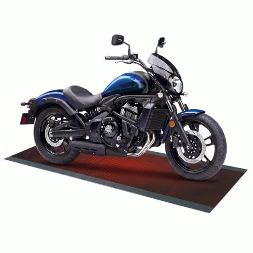 Motorcycle Mat Garage Floor Rug Washable Parking Mats for Garage Floors Non Slip Oil Absorbent Pad Rubber Backing Layer Protects Floor