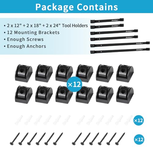 12" 18" 24" Magnetic Tool Holder Strip (6 Count)