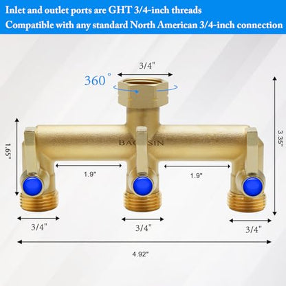 Brass Garden Hose Splitter