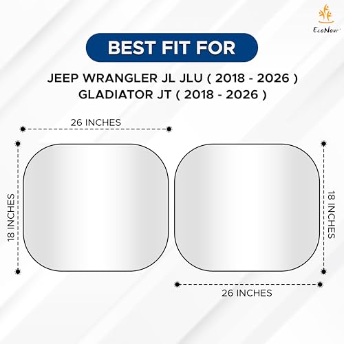 2 Piece Jeep Windshield Sun Shade (2 Count)