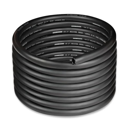 1" Heater Hose Coolant Radiator Straight 60PSI SAE 20R3 20FT Black