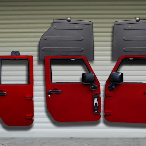 Garage Wall Freedom Panel & Wrangler Door Storage Hangers Combo Kit (4 Count)