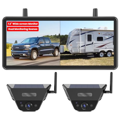 2 Solar Backup Camera Wireless for RVs (2 Count)