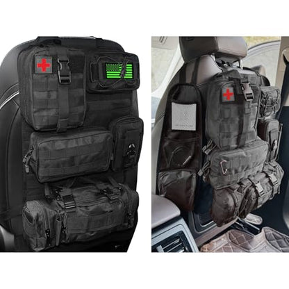 7 PACK Tactical Seat back organizer Truck organizer With 6 Detachable Pouches Universal For Car Truck Ford Jeep Military