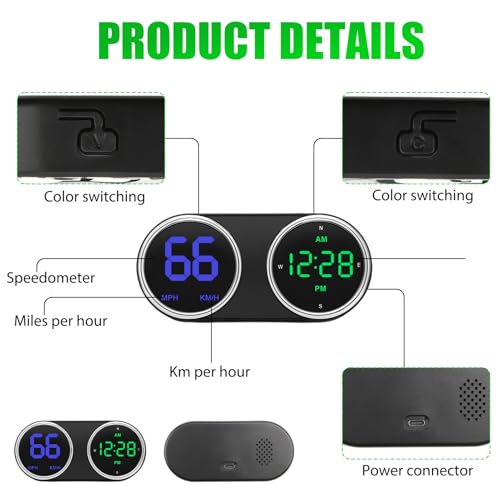 GPS Digital Speedometer for Car MPH
