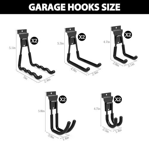 Slatwall Hooks 10 Pack Heavy Duty Multi Sizes (10 Count)