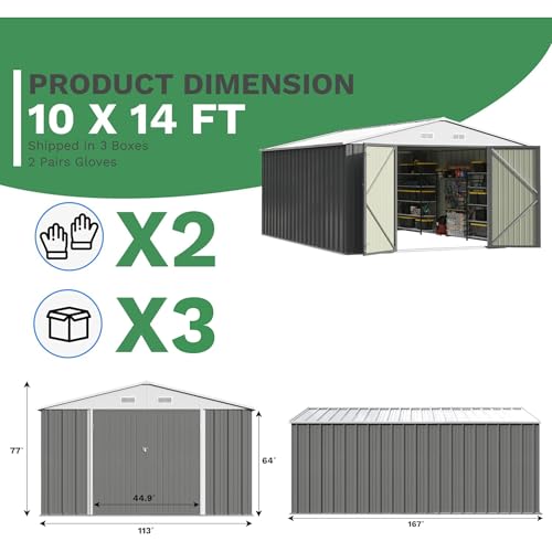 10x14 FT Outdoor Storage Shed