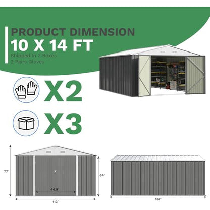 10x14 FT Outdoor Storage Shed