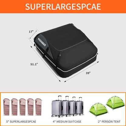 20 Cubic Waterproof Duty Car Roof Top Carrier