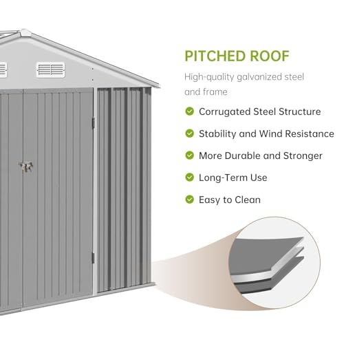 10X12FT Outdoor Metal Storage Shed