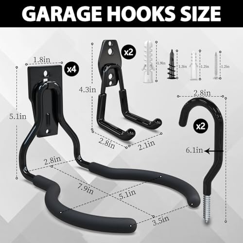 Oversized Garden Power Tool Hanger 4 Pack (4 Count)