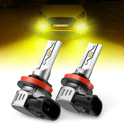 H11 LED Fog Light Bulbs Yellow (2 Count)