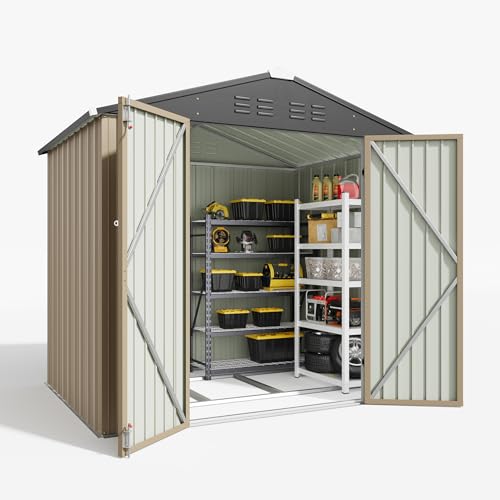 6x4 FT Outdoor Storage Shed with Floor Frame