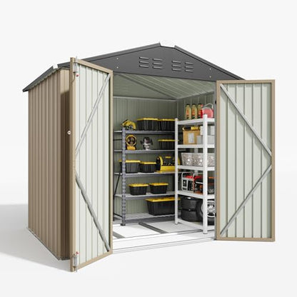 6x4 FT Outdoor Storage Shed with Floor Frame