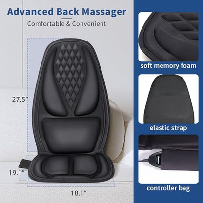 Vibration Massage Seat Cushion with Lumbar Heat