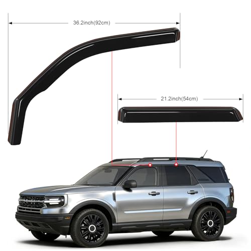 in Channel Rain Guards for Ford Bronco Sport 2021 (4 Count)