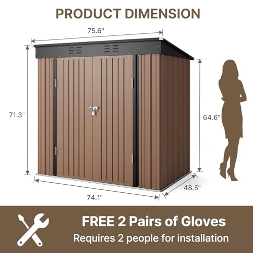 6' x 4' Outdoor Storage Shed