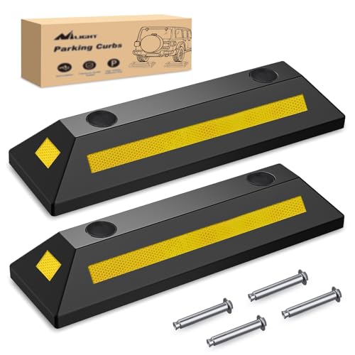 Rubber Parking Curb Wheel Stop for Garages and Driveways