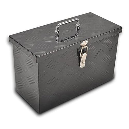 16 Inch Aluminum Tool Box 5 Bar Tread ToolBox for Truck Bed Car Outdoor