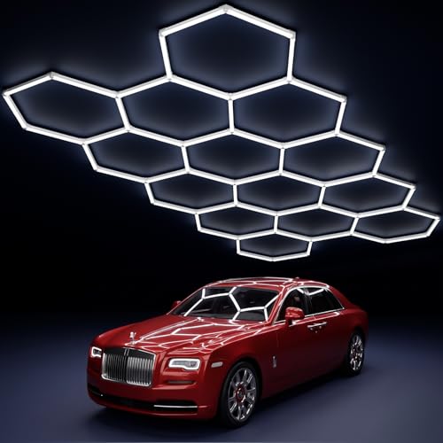 14 Hexagon LED Garage Light 6500K