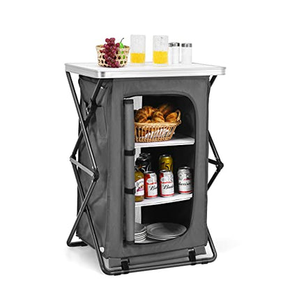Folding Camping Storage Cabinet