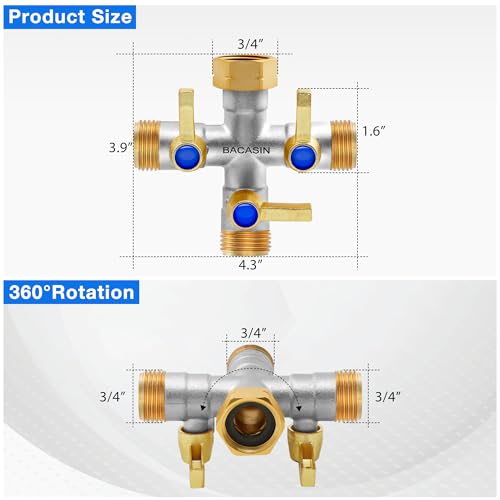 Brass Garden Hose Splitter