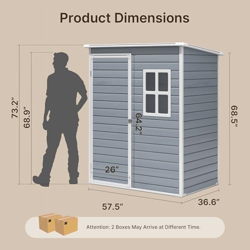 5x3 FT Outdoor Storage Shed