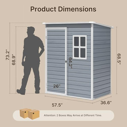 5x3 FT Outdoor Storage Shed