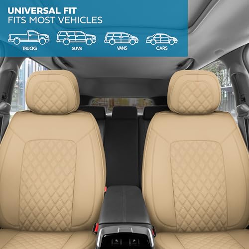 Curated Sandstone Leather Seat Covers for Cars & SUVs