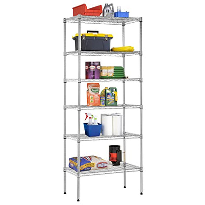 Adjustable Wire Shelving Storage Shelves Heavy Duty Shelving Unit for Small Places Kitchen Garage