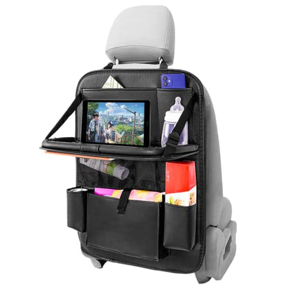 2PACK Leather Car Backseat Organizer with Tablet Holder (2 1)