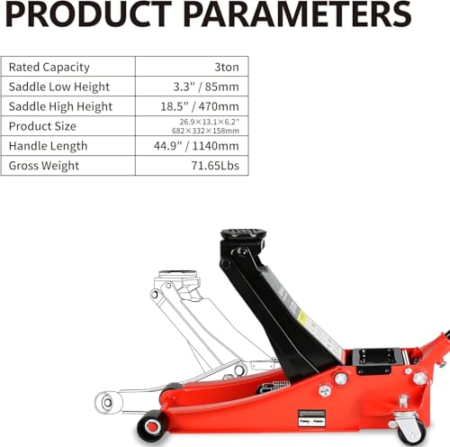3 Ton Low Profile Floor Jack