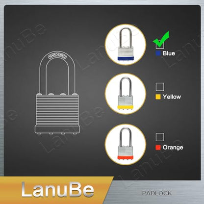 Laminated Keyed Alike Padlock 2 Pack 1.6 (2 Count)
