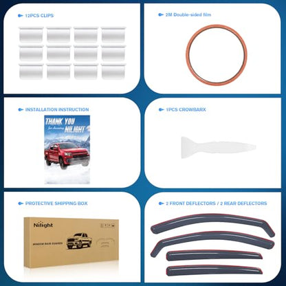 in Channel Rain Guards for Honda Accord 2018 (4 Count)