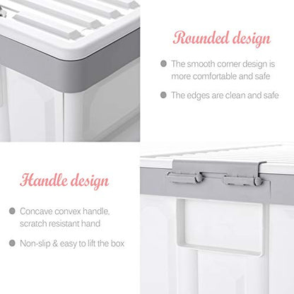 Collapsible Storage Bins with Lids 30L (2 Count)