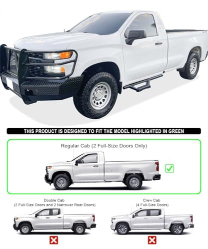 Drop Steps Running Board Compatible with Chevy Silverado GMC Sierra 1500 2019