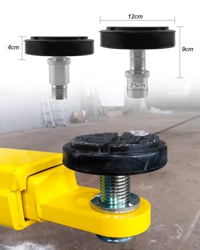 2 Pcs 35mm 2 Post Car Lift Feet Rubber Tray Heightening Feet Plus High Leg