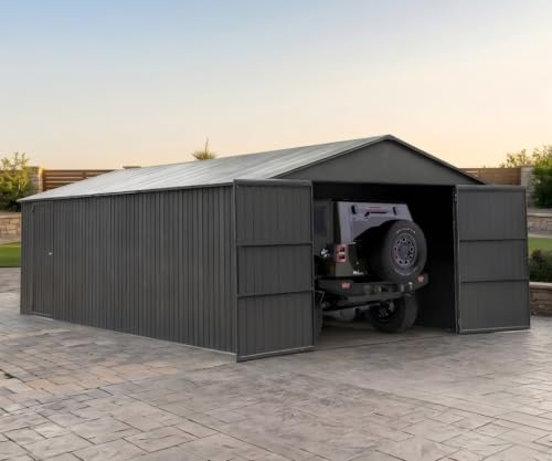 Domi 12x30FT Outdoor Metal Garage Shed