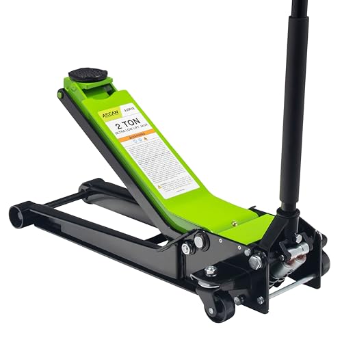 2-Ton (4,000 lb.) Steel Extra Long Reach Low Profile Floor Jack, 2.75 in. to 24 in. Lift Range, Model A20016