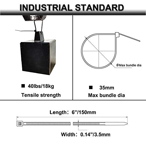 Strong Self Adhesive Wire Clips Cable Zip Tie Mounts 3 (100 Count)