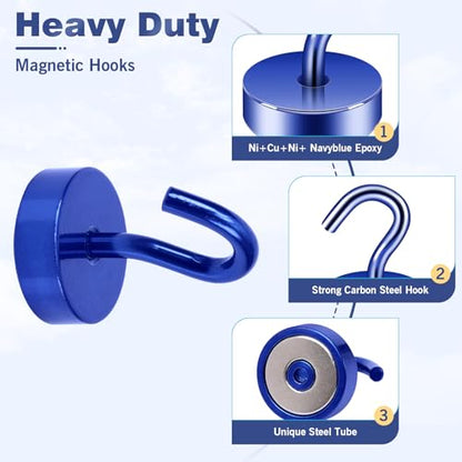 Magnetic Hooks Steel Tube Design for Cruise (10 Count)
