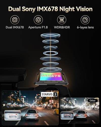 F77 4K+4K Dual Dash Cam for Cars